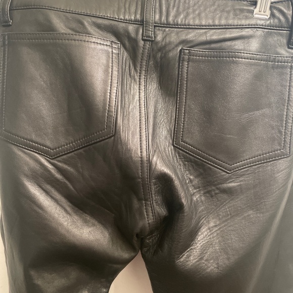 HOT, SEXY, BARNEYS NEW YORK ORIGINAL LEATHER super low rise button front flare - Picture 12 of 12